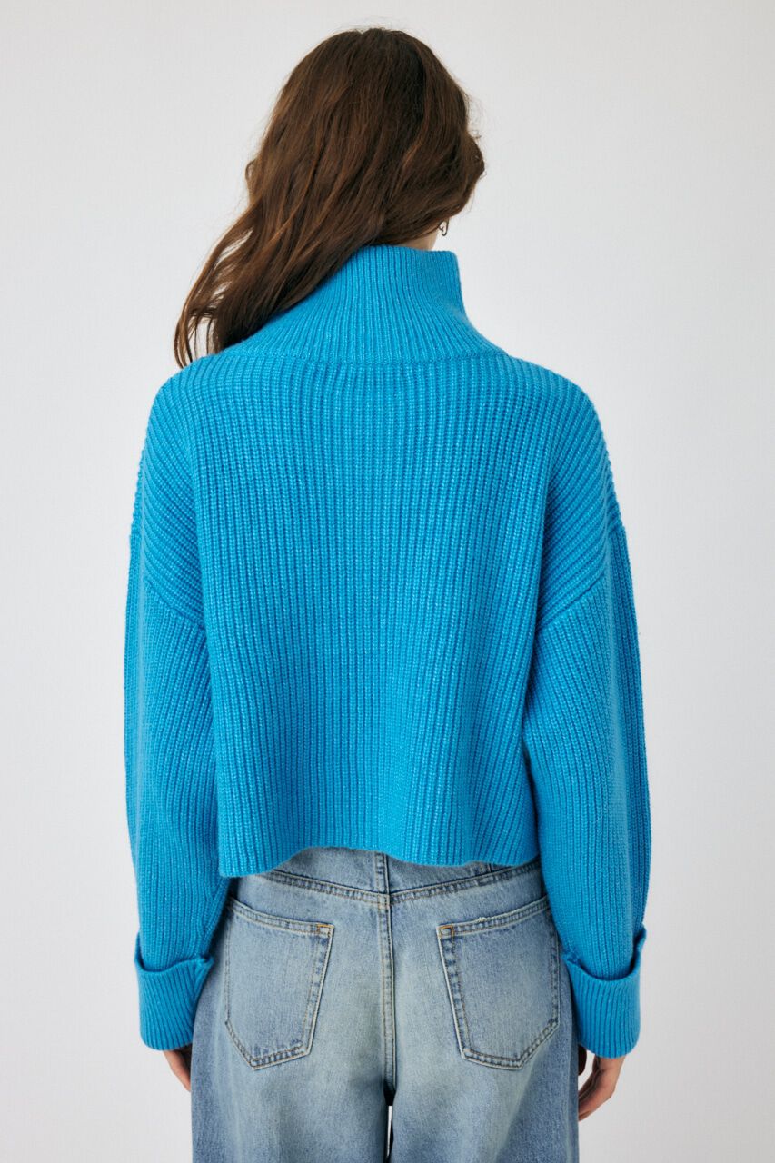 MOUSSY「BUTTON UP HI NECK KNIT トップス」|ニット・セーター|