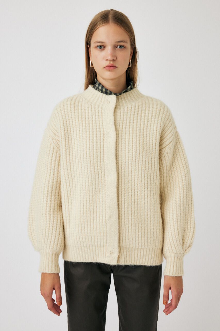 MOUSSY「TUCK SLEEVE KNIT カーディガン」|カーディガン|