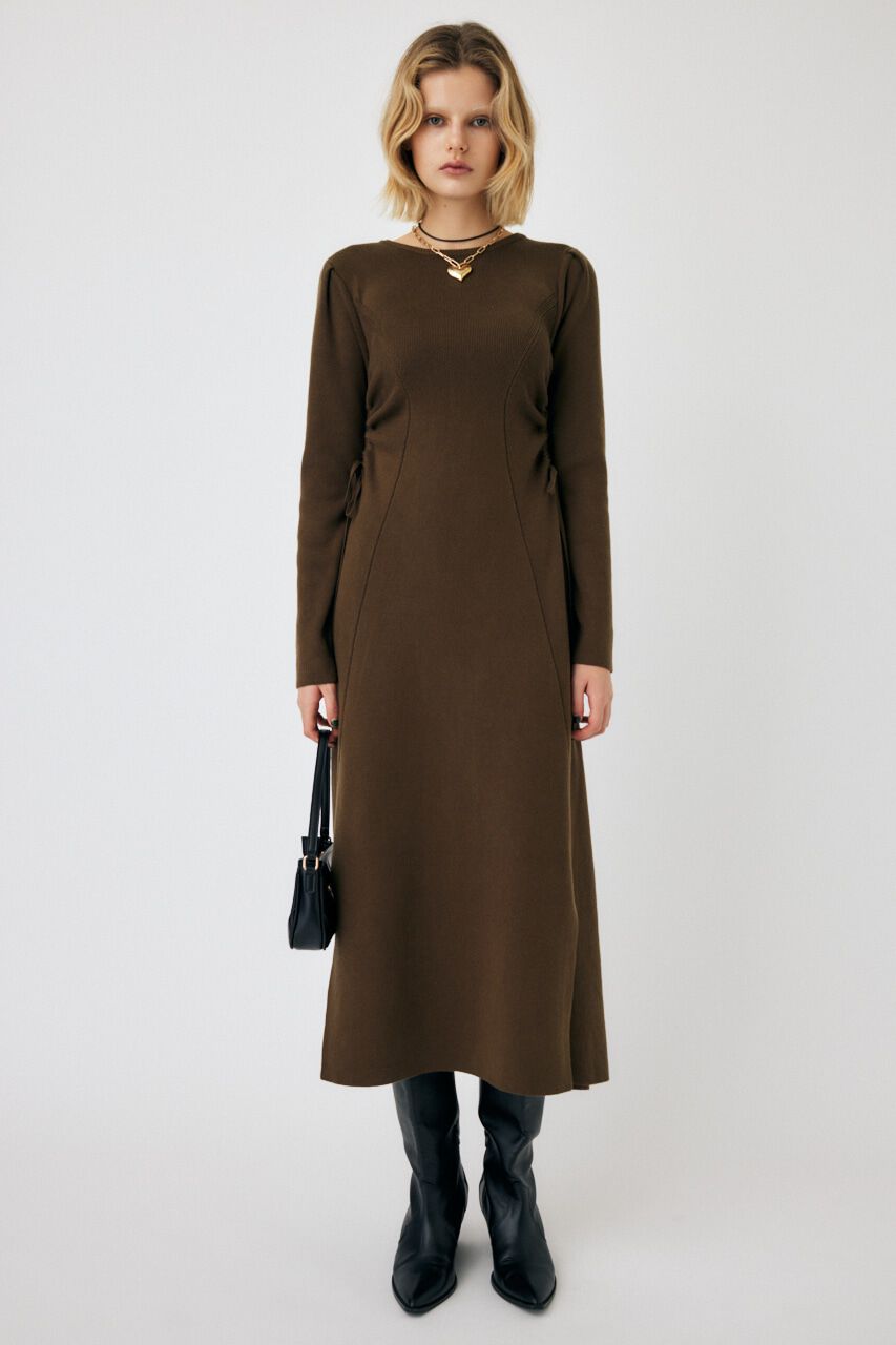 MOUSSY「WAIST RIBBON ロングドレス」|ワンピース|