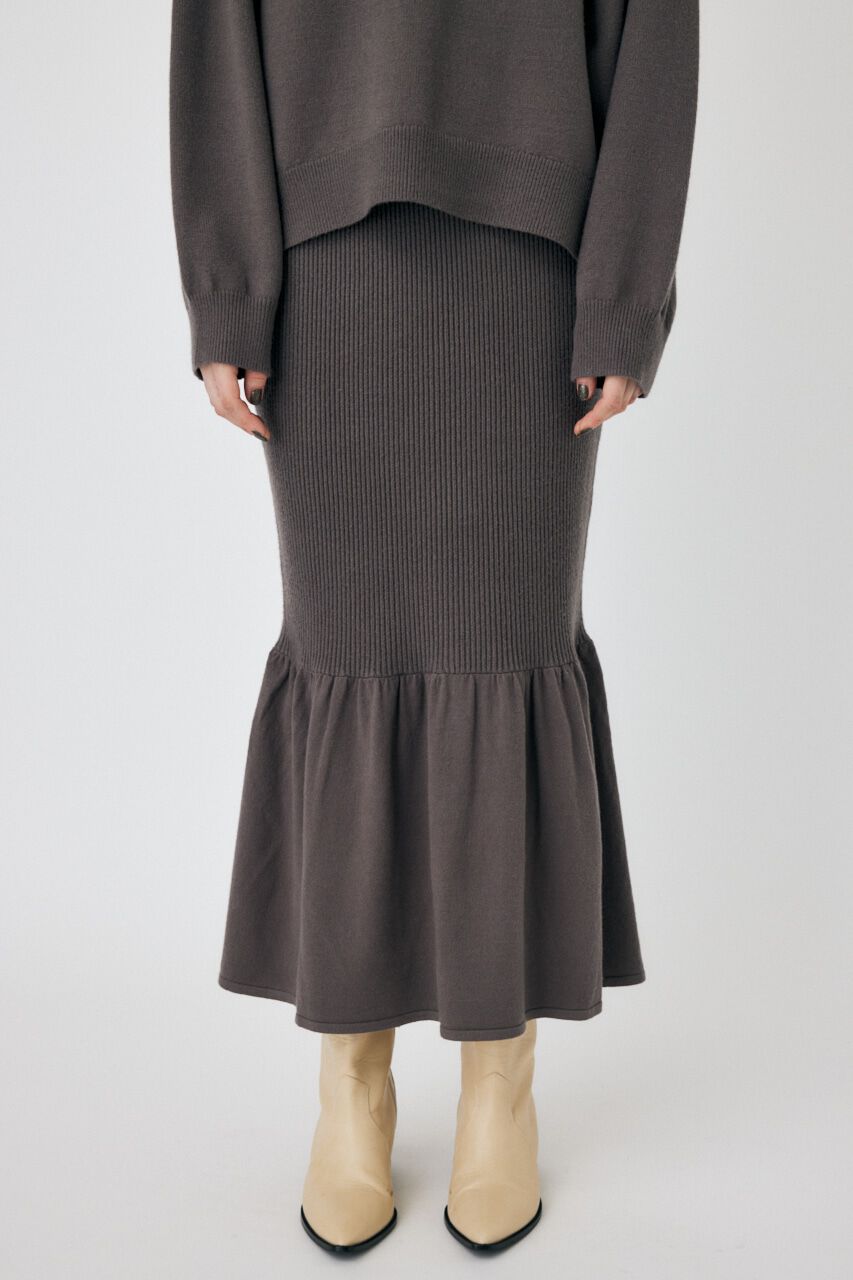 MOUSSY「SWITCHING RIB KNIT スカート」|スカート|