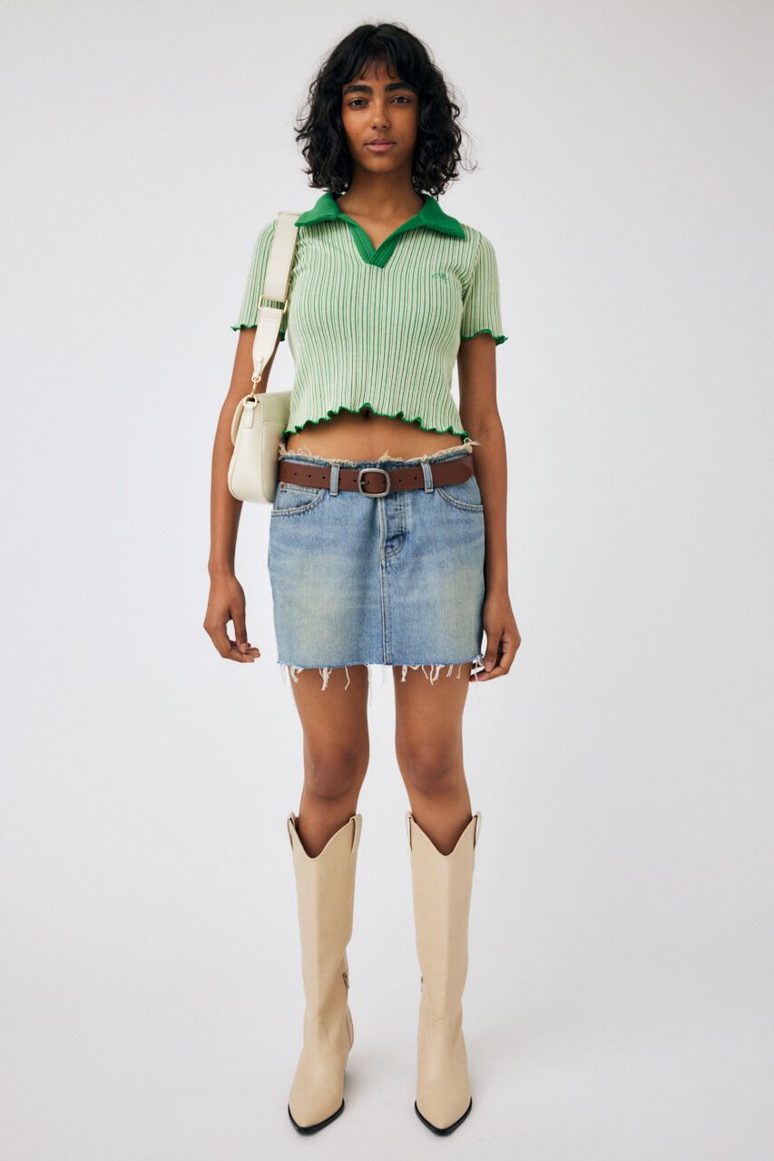 MOUSSY「BI-COLOR SKIPPER Tシャツ」|Tシャツ・カットソー|GRN