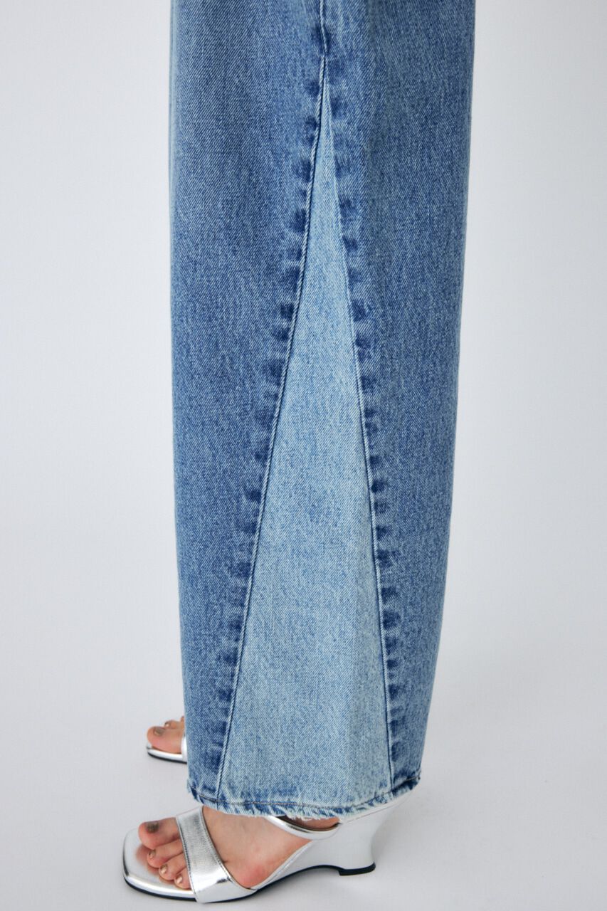 MOUSSY「CUT OUT WIDE STRAIGHT」|デニム|