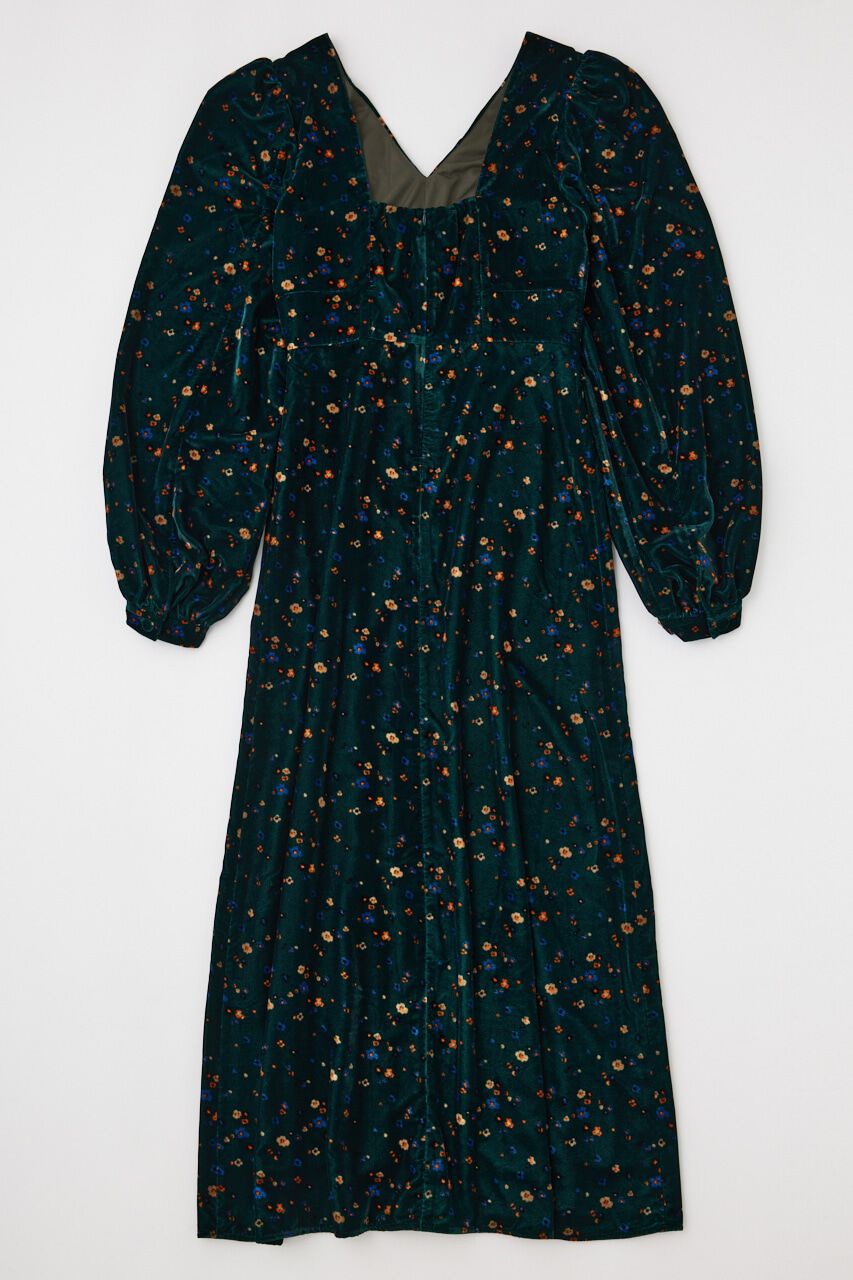 MOUSSY「FLORAL PRINT VELOUR ドレス」|ワンピース|