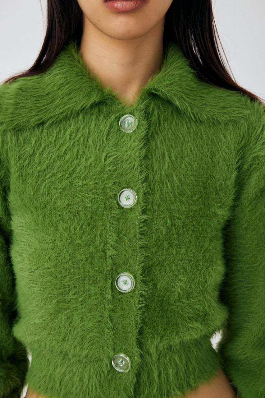 MOUSSY「FEATHER YARN KNIT シャツ」|ニット・セーター|