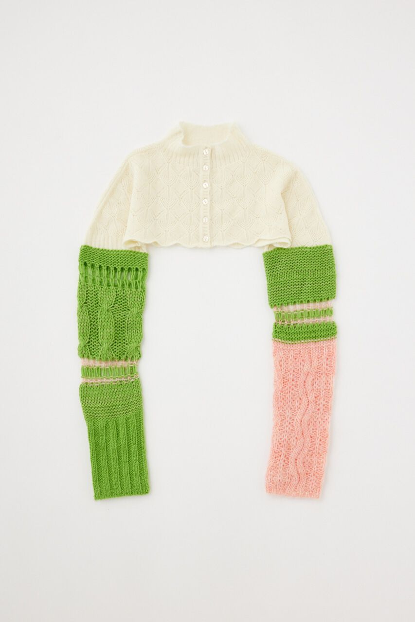 MOUSSY「MIX SHORT KNIT トップス」|ニット・セーター|