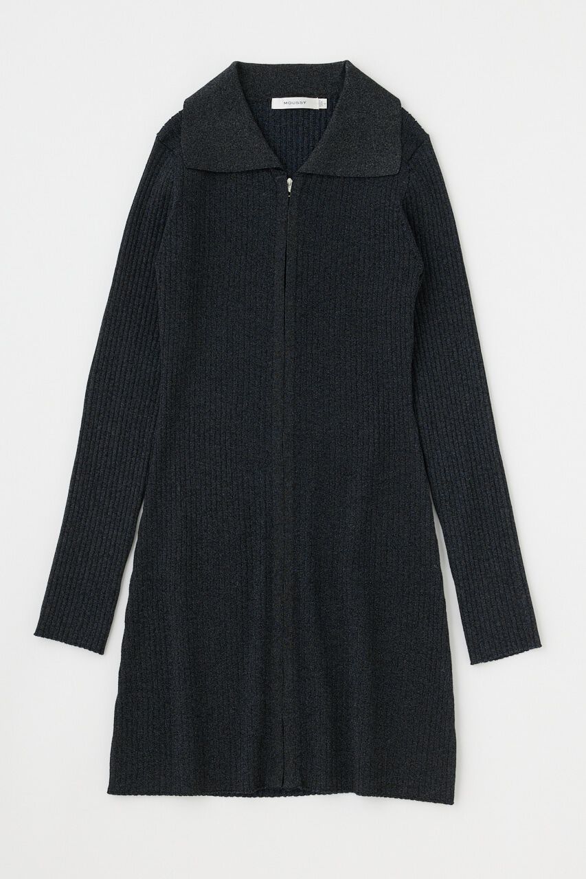 MOUSSY「ZIP UP LS MINI ドレス」|ワンピース|