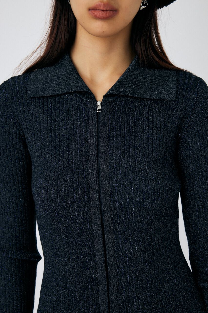 MOUSSY「ZIP UP LS MINI ドレス」|ワンピース|