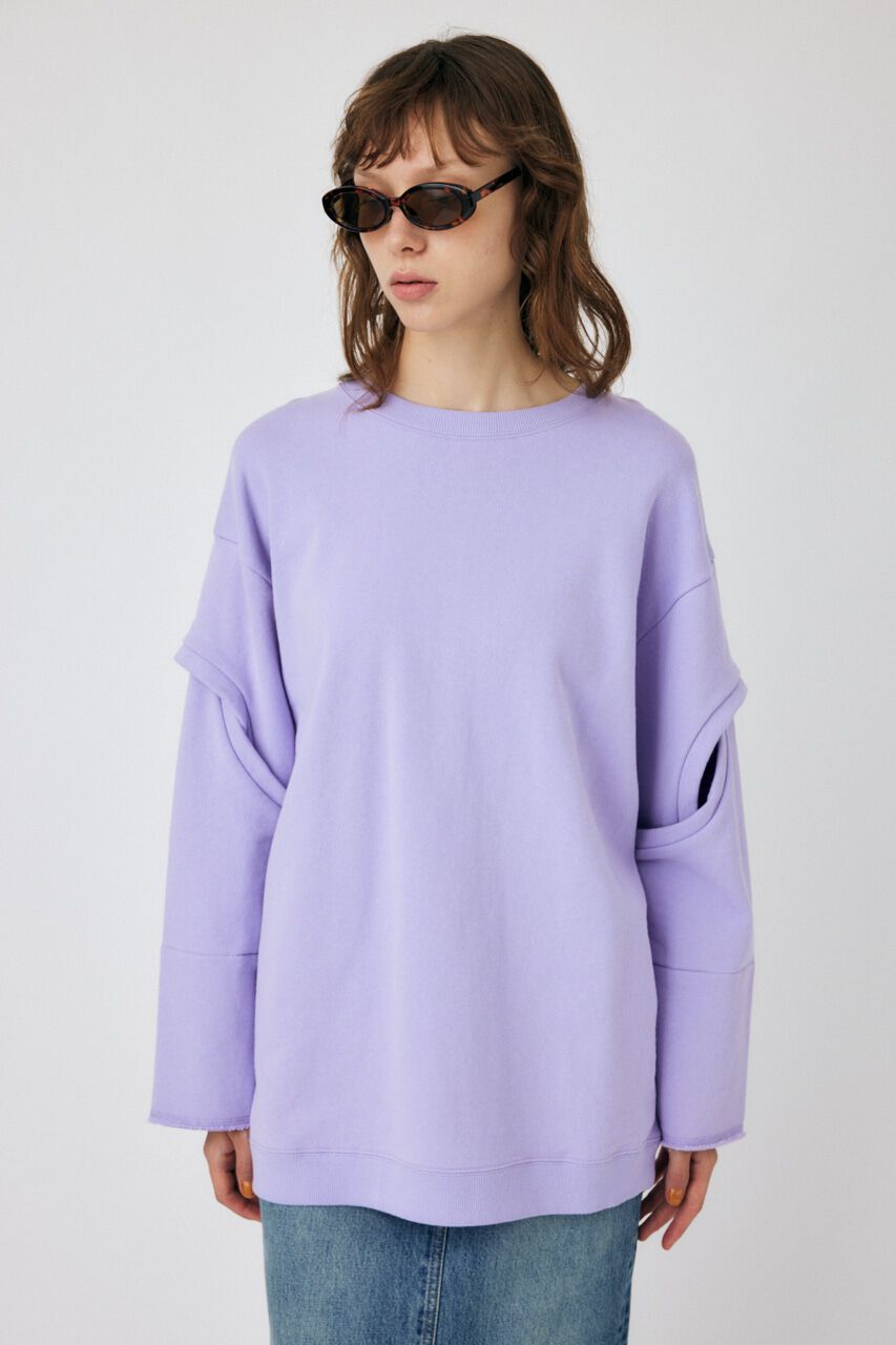 MOUSSY「OPEN SLEEVE スウェット」|Tシャツ・カットソー|