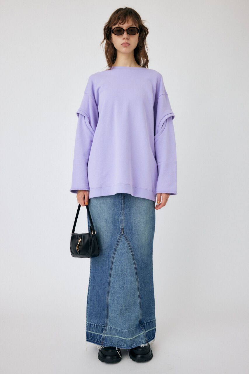 MOUSSY「OPEN SLEEVE スウェット」|Tシャツ・カットソー|