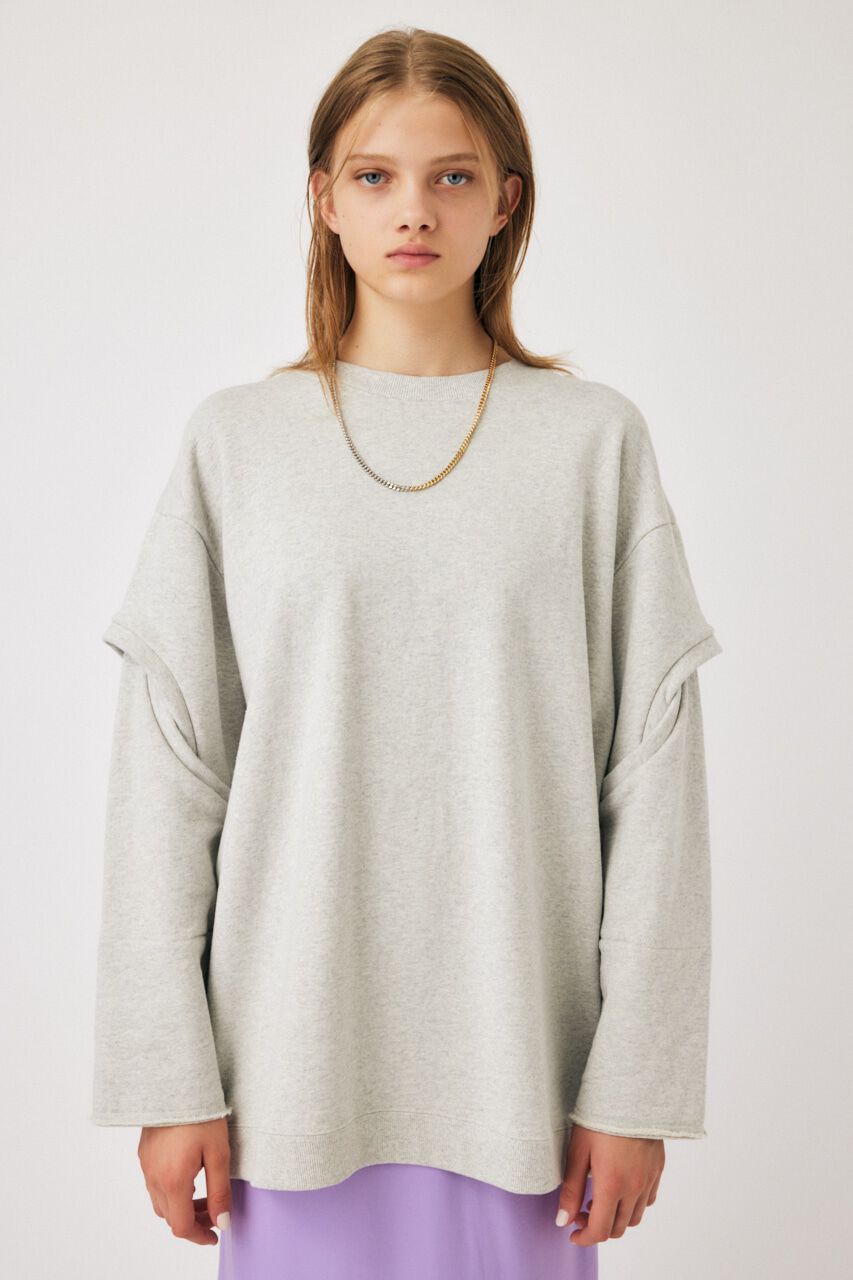 MOUSSY「OPEN SLEEVE スウェット」|Tシャツ・カットソー|
