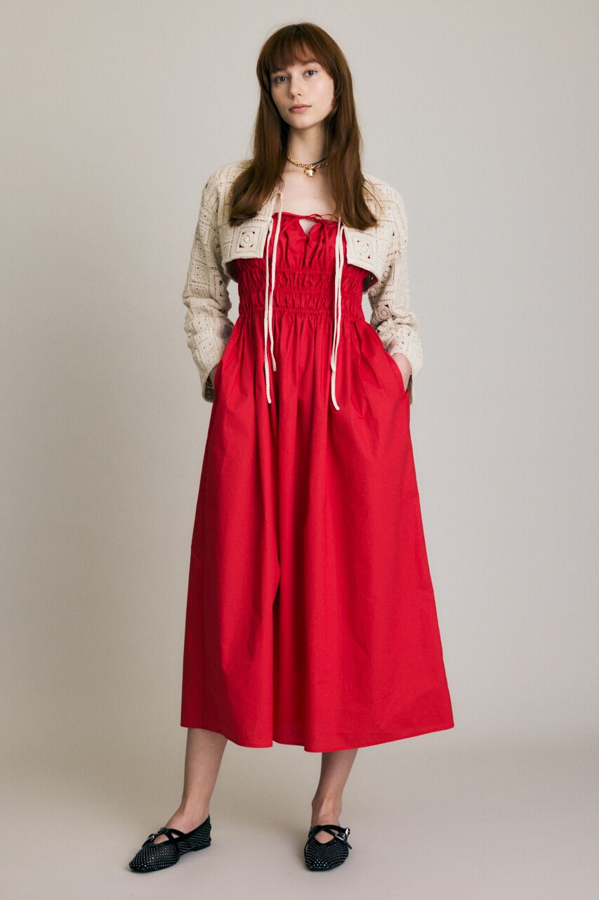 MOUSSY「COTTON GATHER CAMI ドレス」|ワンピース|