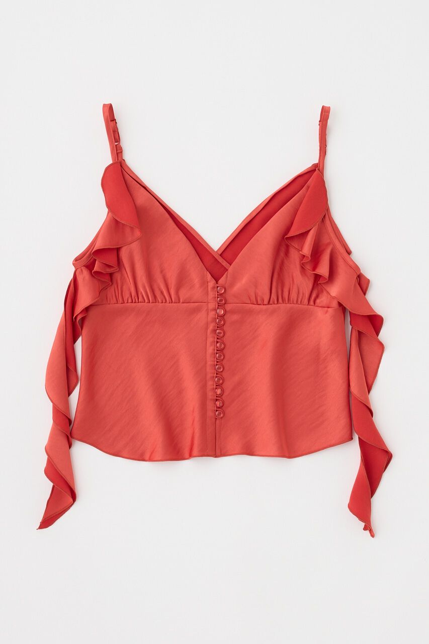 MOUSSY「FRILL STRAP SATIN キャミ」|キャミソール|