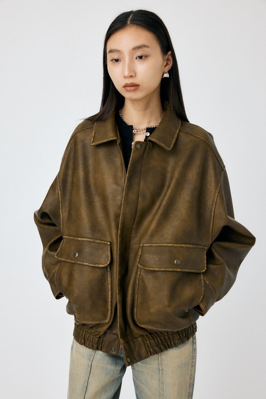 MOUSSY「F/LEATHER A-2 フライトジャケット」|その他|