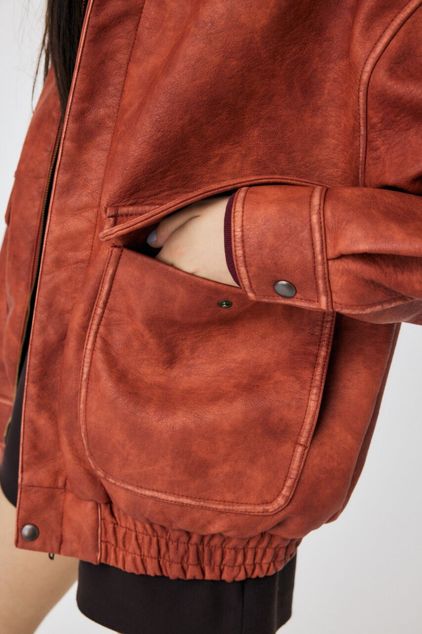 MOUSSY「F/LEATHER A-2 フライトジャケット」|その他|