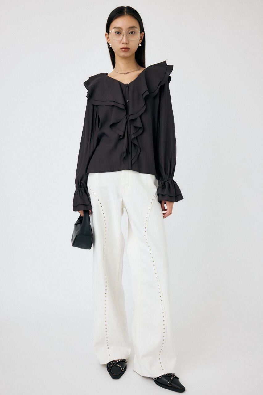 MOUSSY「RUFFLE ブラウス」|シャツ・ブラウス|