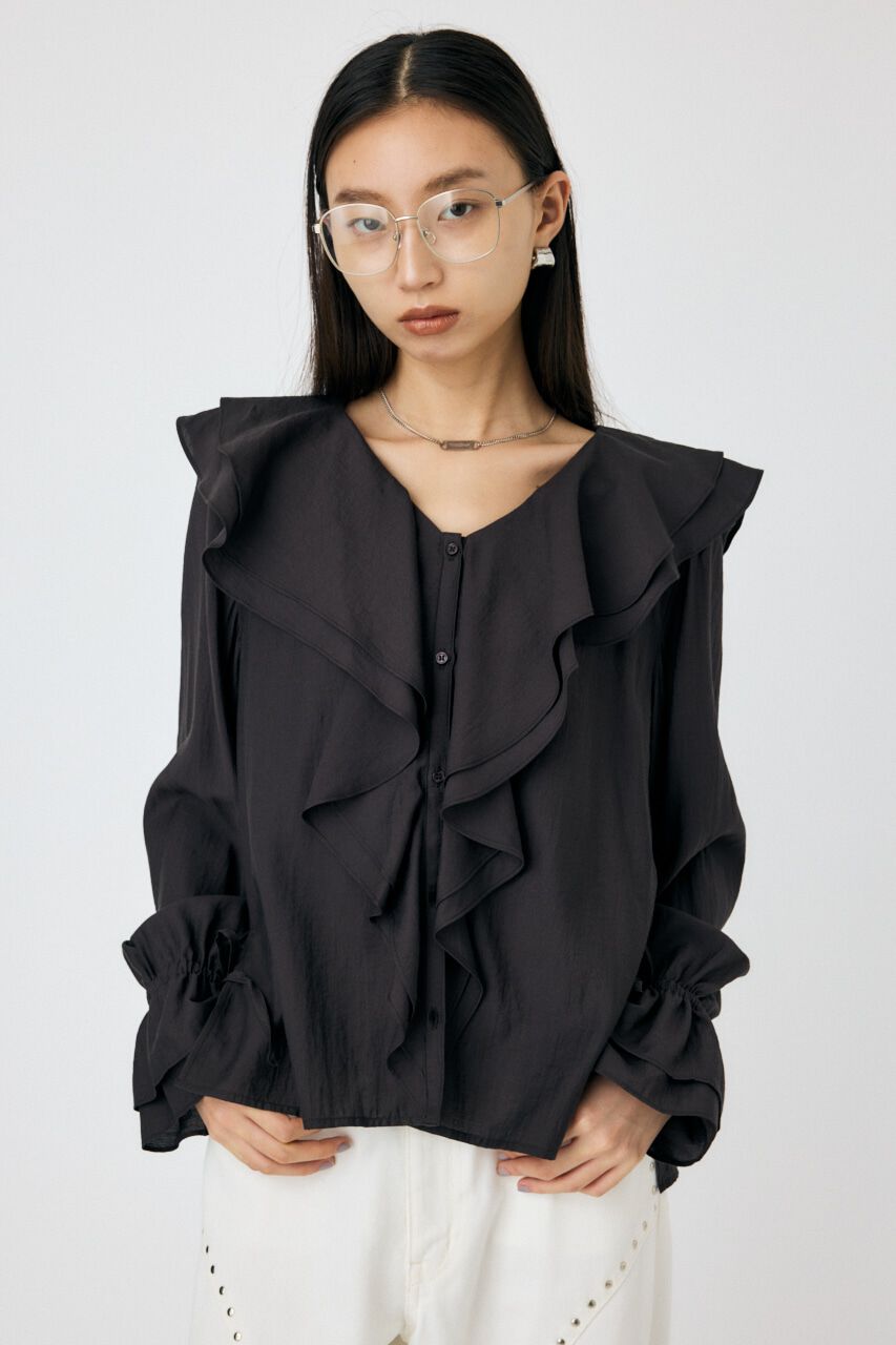 MOUSSY「RUFFLE ブラウス」|シャツ・ブラウス|