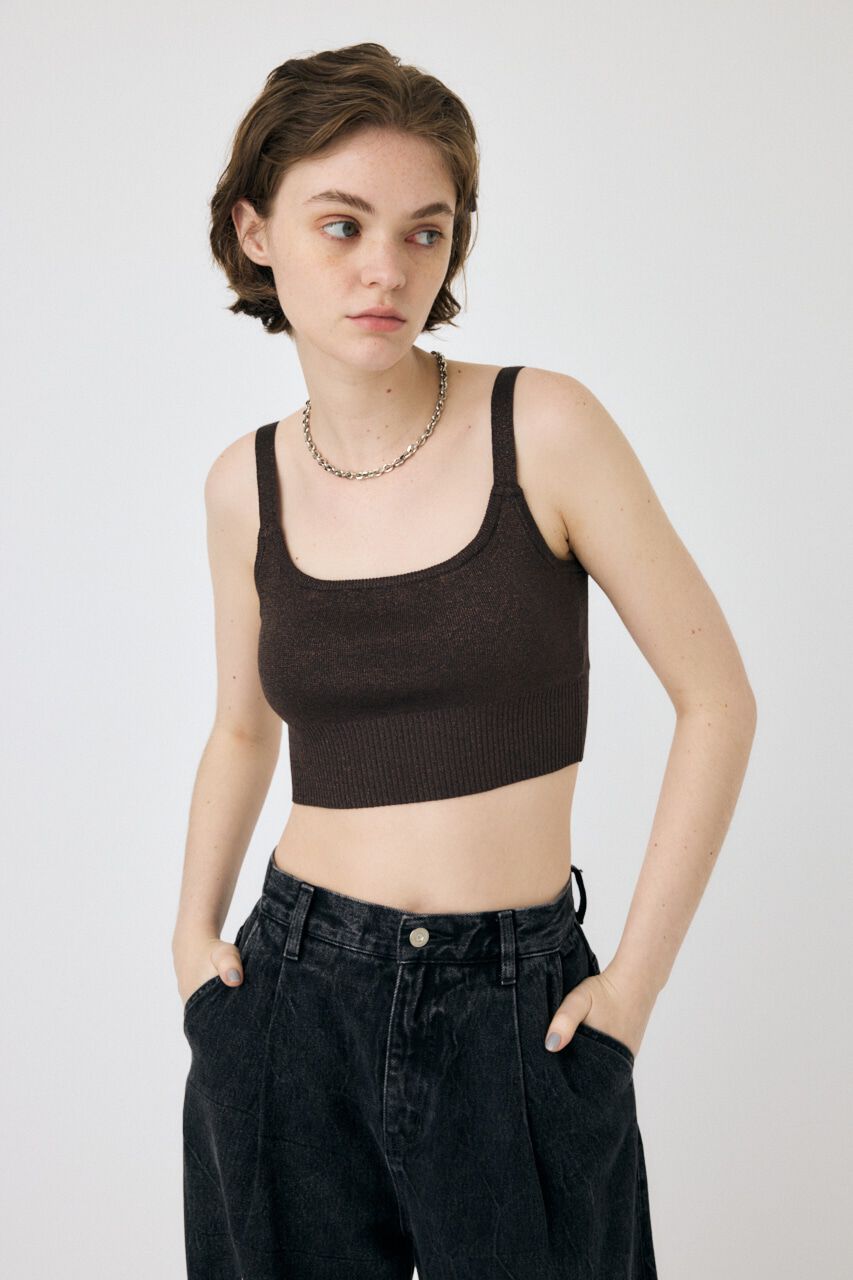 MOUSSY「BOXY ブラトップ」|チューブトップ|BRN