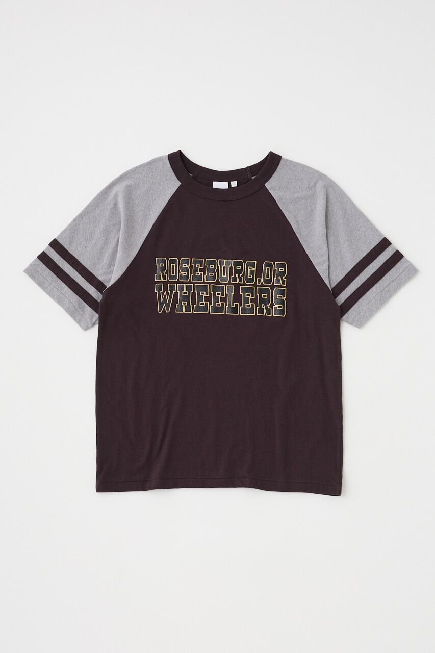 MOUSSY「WHEELERS ラグラン TEE」|Tシャツ・カットソー|L/BLK1