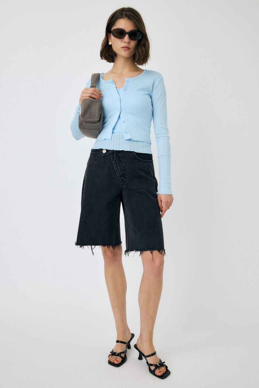 MOUSSY「EYELET U-NECK カーデ & キャミ」|Tシャツ・カットソー|