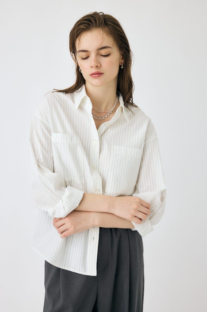 MOUSSY「STRIPE COLOR シャツ」|シャツ・ブラウス|