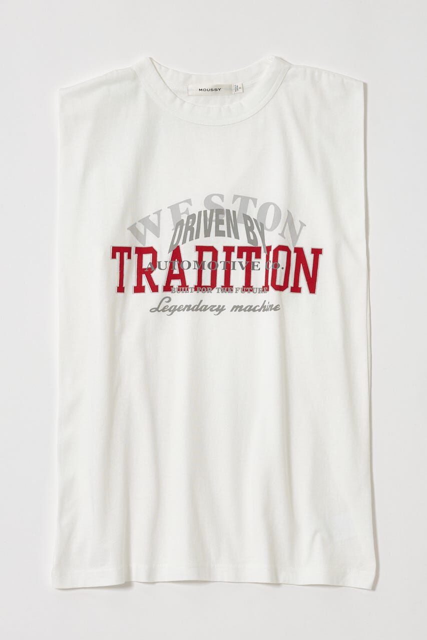 MOUSSY「OVERLAPPING LOGOS ノースリーブ TEE」|タンクトップ|