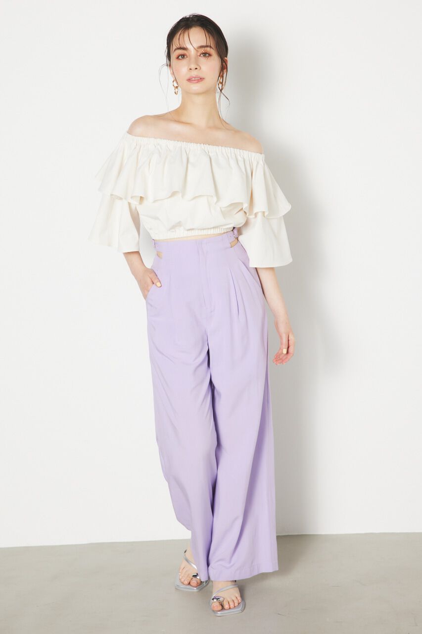 rienda「オープンウエストBELT H/W PT」|その他|L/PUR1