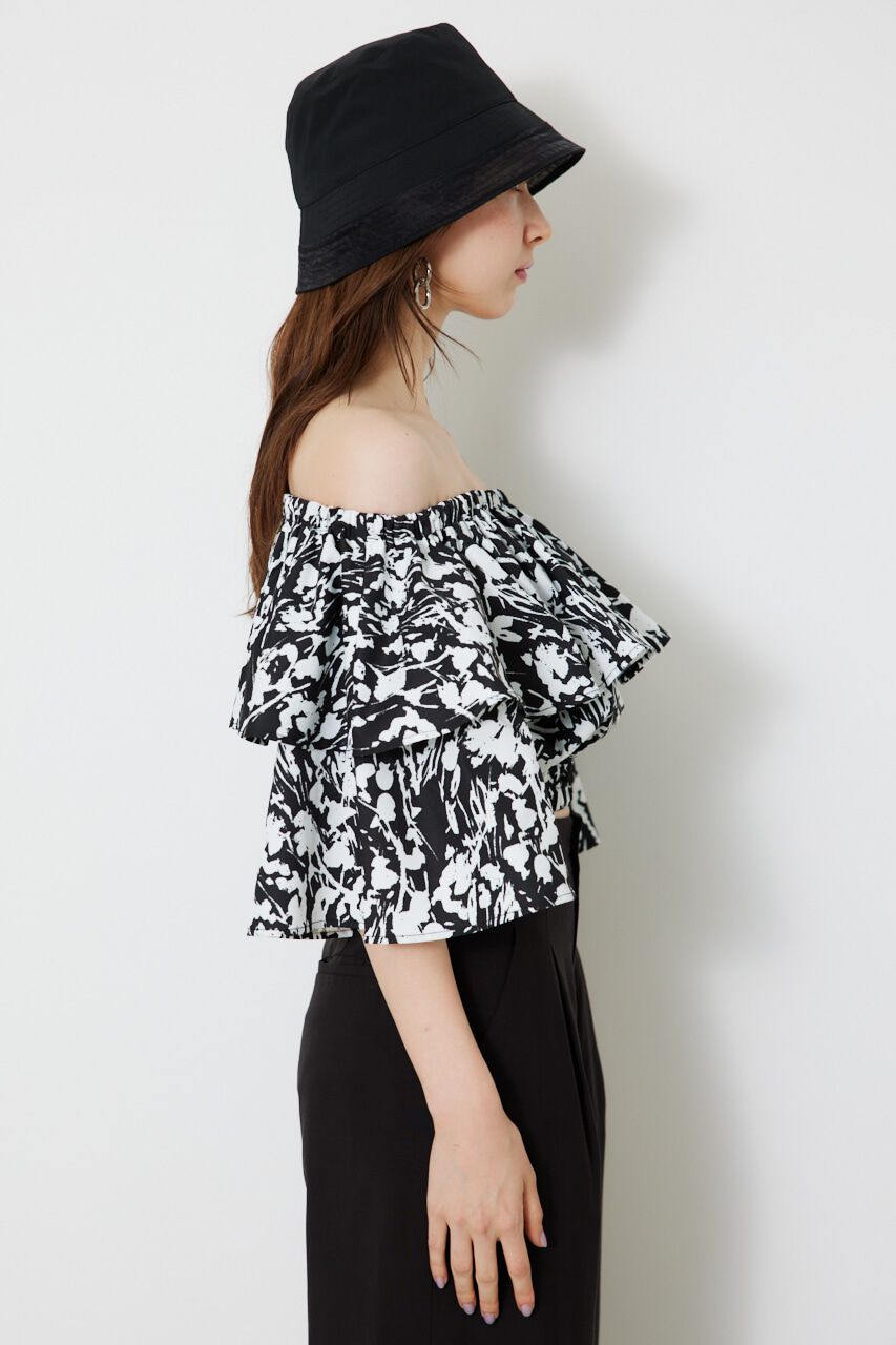 rienda「オフショルダークロップドTOP」|シャツ・ブラウス|