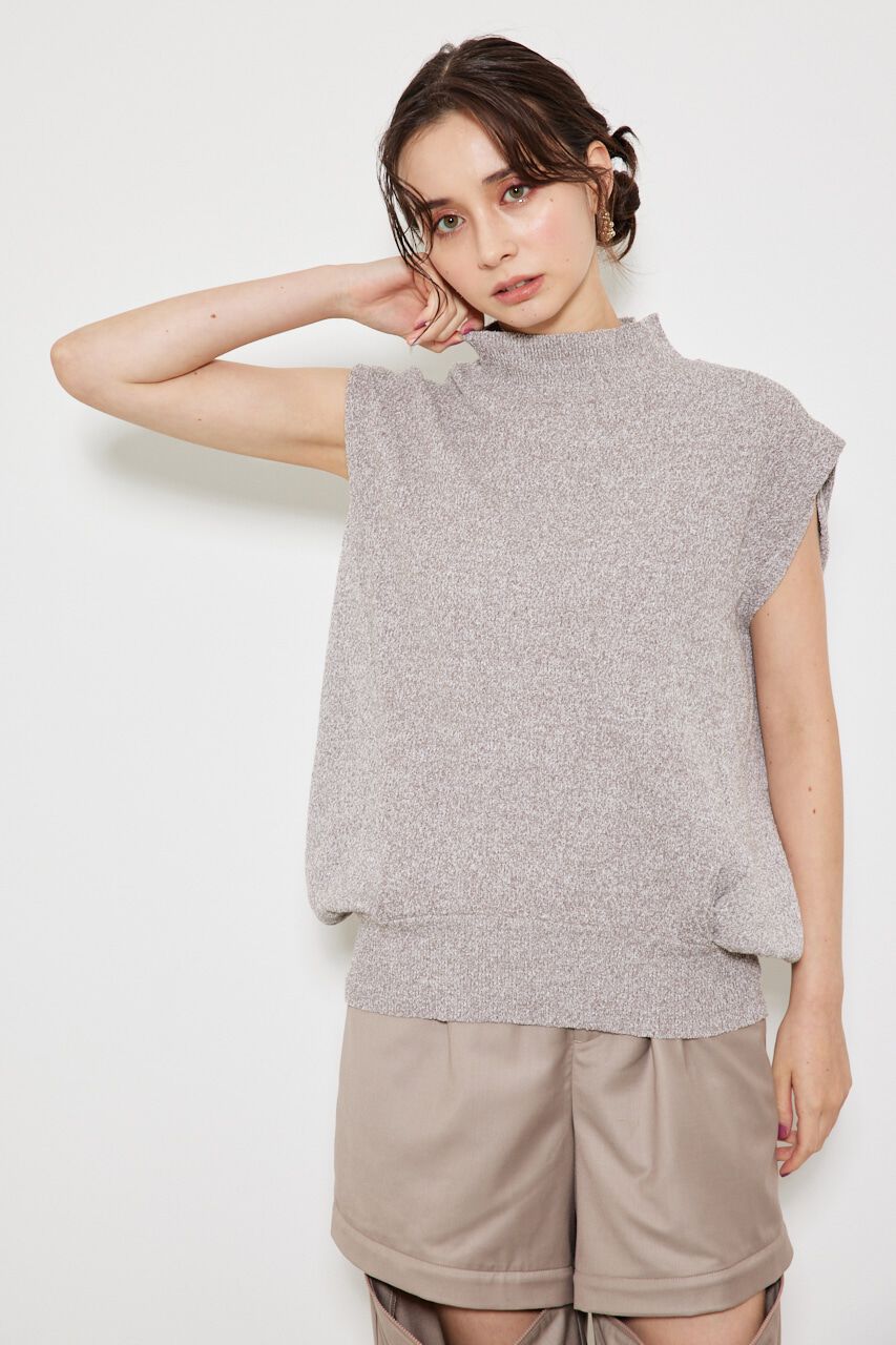 rienda「タックショルダーKnit TOP」|ニット・セーター|BEG