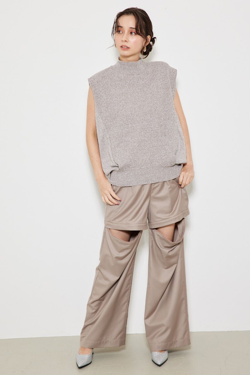 rienda「タックショルダーKnit TOP」|ニット・セーター|