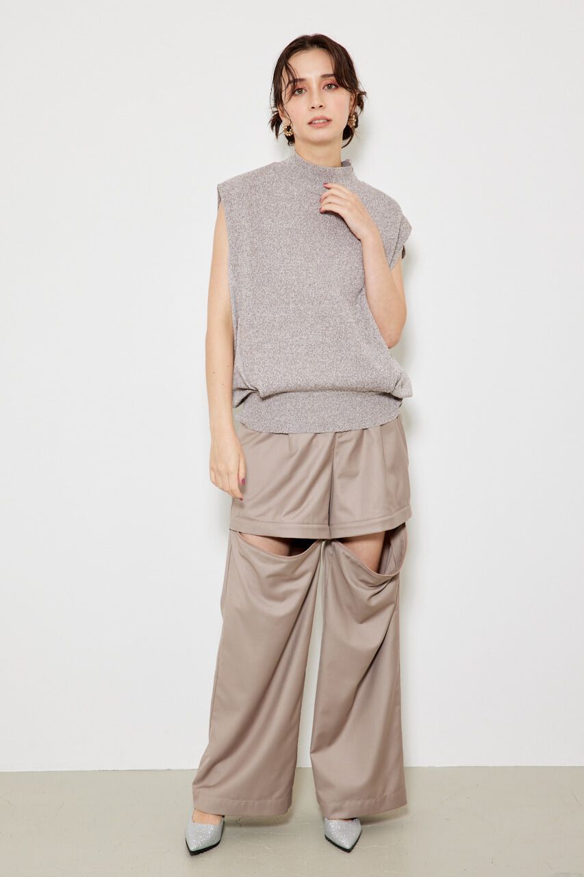 rienda「タックショルダーKnit TOP」|ニット・セーター|