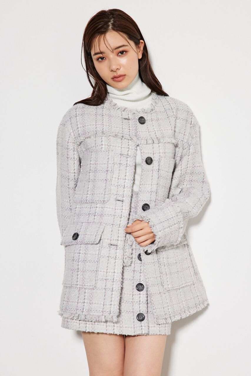 rienda「ノーカラーツイードウールMIX CT」|その他|