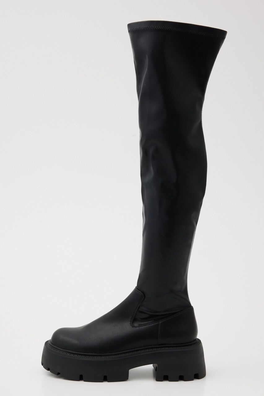 rienda「トラックスソールニーハイブーツ」|その他|BLK