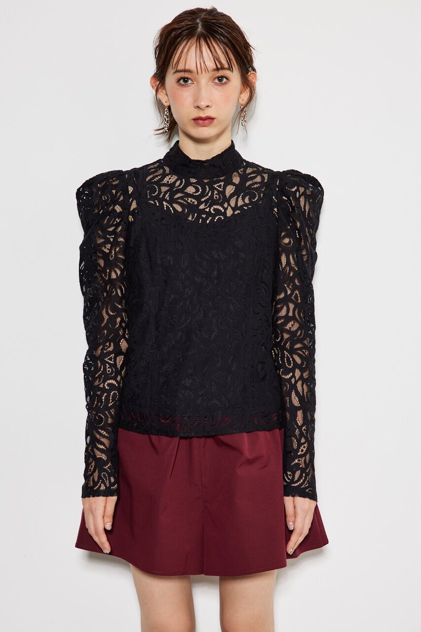 rienda「タックパフSLVレースBLS」|シャツ・ブラウス|