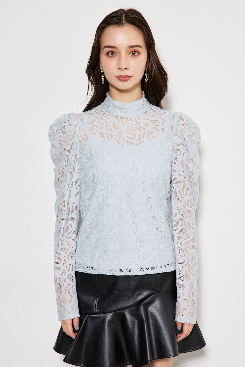 rienda「タックパフSLVレースBLS」|シャツ・ブラウス|