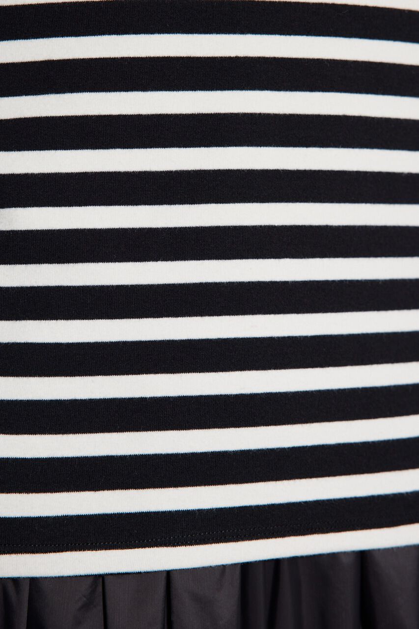 rienda「フリルコンビカット TOP」|Tシャツ・カットソー|