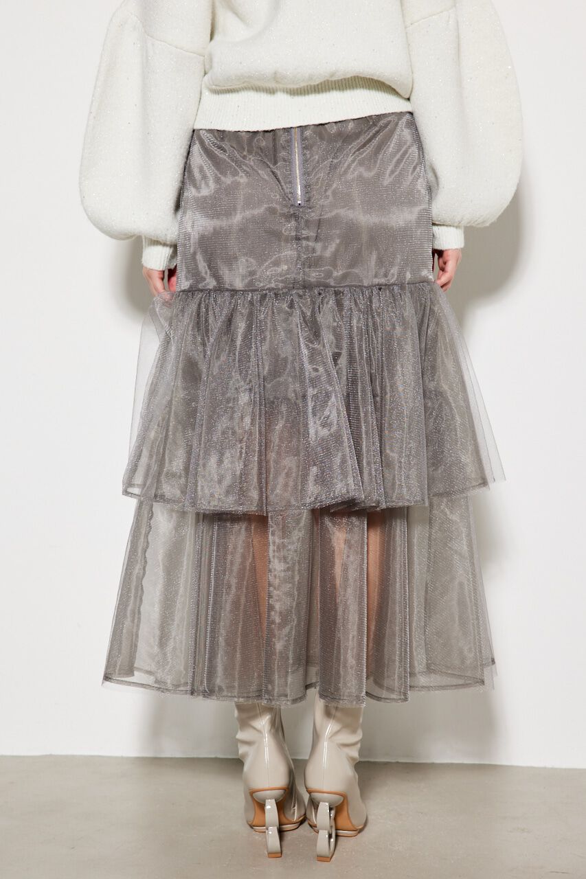 rienda「ティアードチュールJ/WマーメイドSK」|スカート|