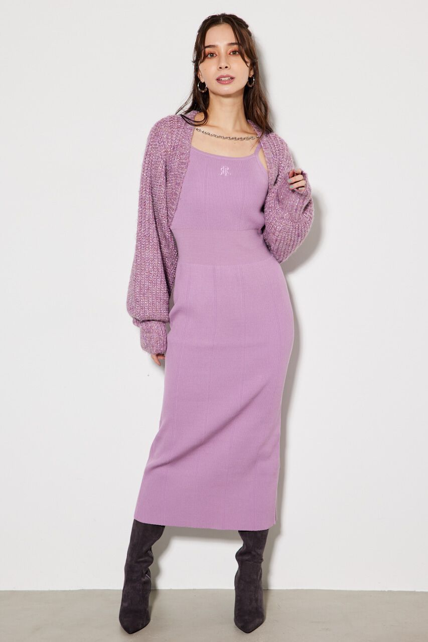 rienda「2WAY RRボレロタイトKnit OP」|ワンピース|PUR