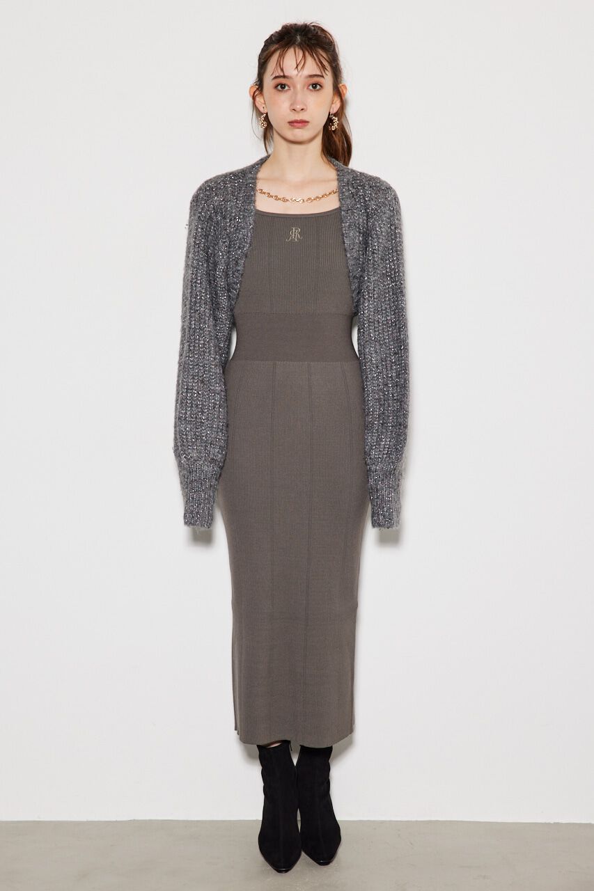 rienda「2WAY RRボレロタイトKnit OP」|ワンピース|