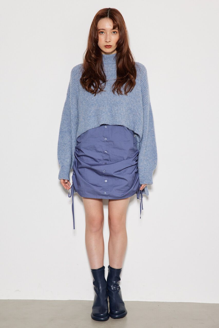 rienda「シャツコンビメニーWAY Knit OP」|ワンピース|