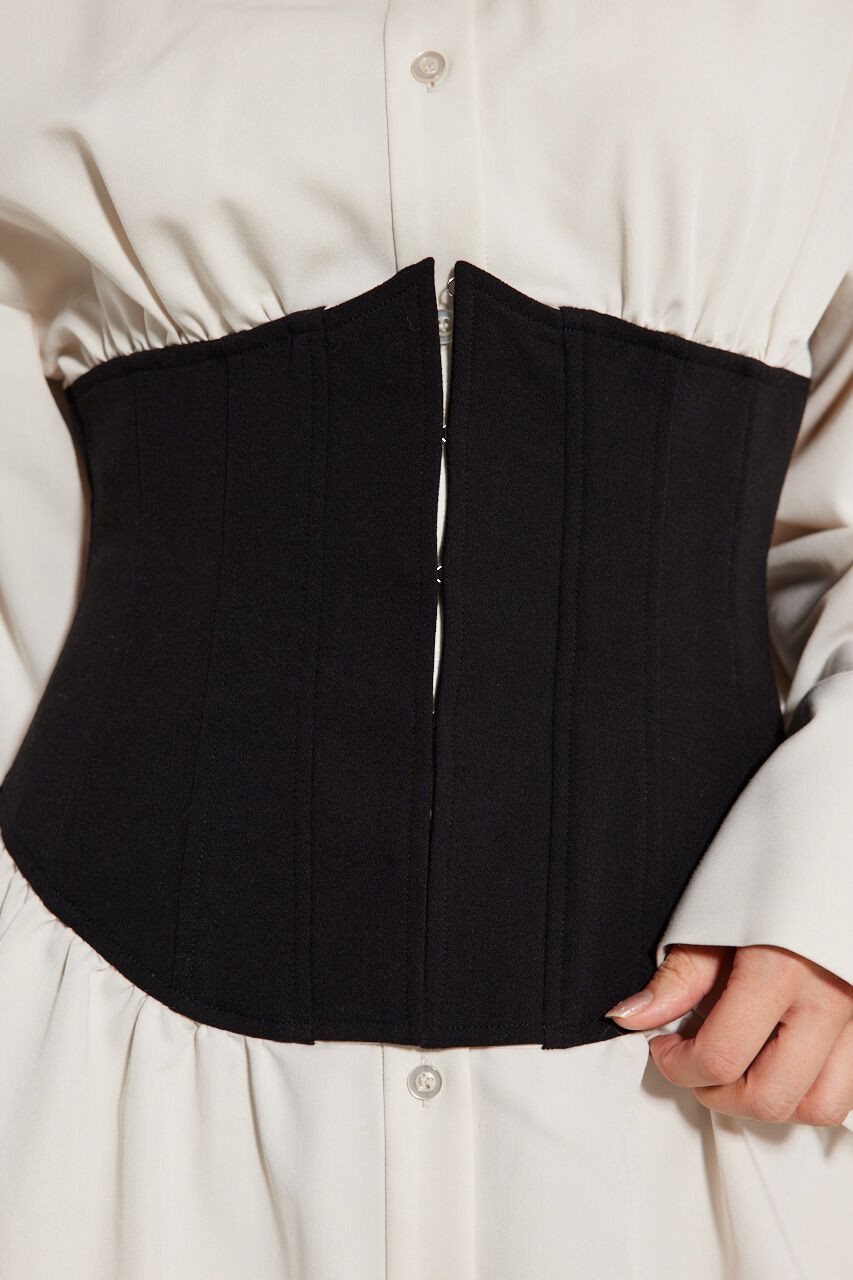 rienda「コルセットデザインシャツワンピース」|ワンピース|