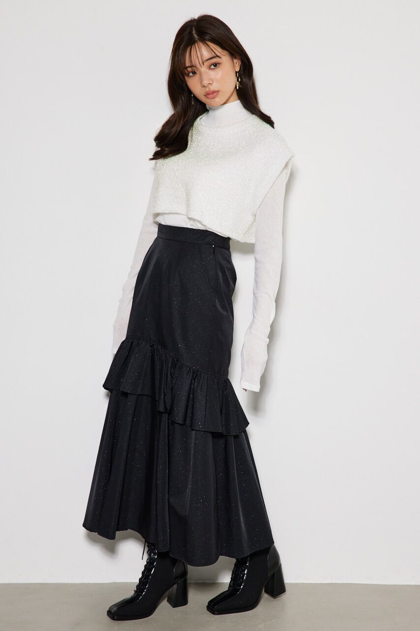 rienda「シャイニーベストSET Knit TOP」|ニット・セーター|