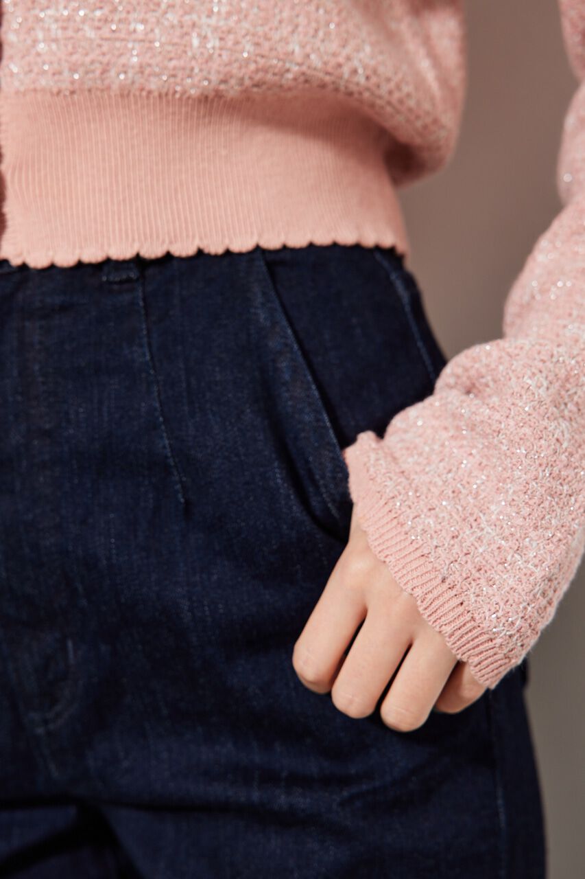 rienda「ベロアPKTテーパードDENIM PT」|デニム|