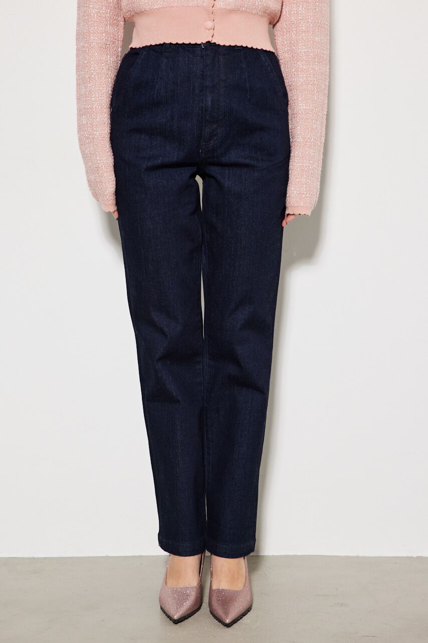 rienda「ベロアPKTテーパードDENIM PT」|デニム|