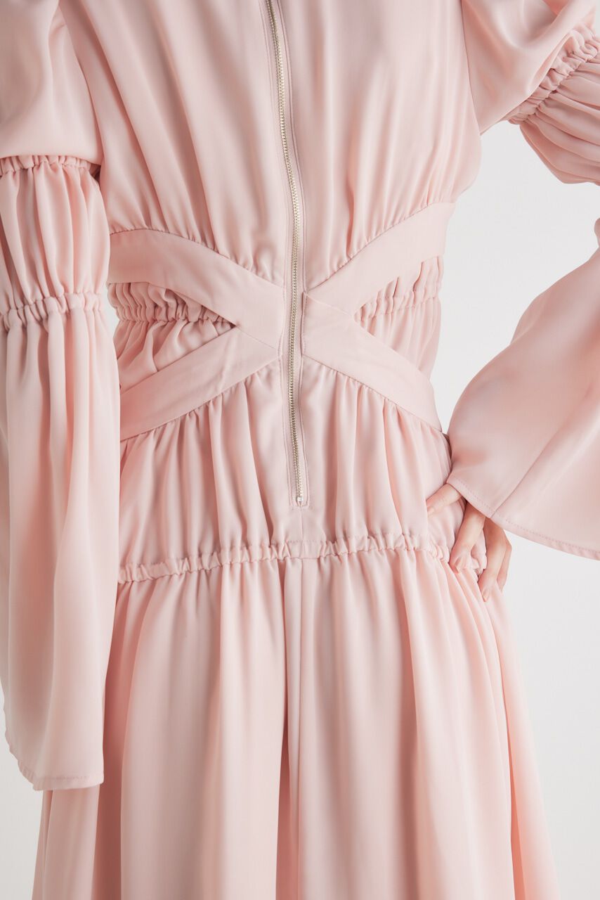 rienda「クロスBELTギャザーフレアOP」|ワンピース|