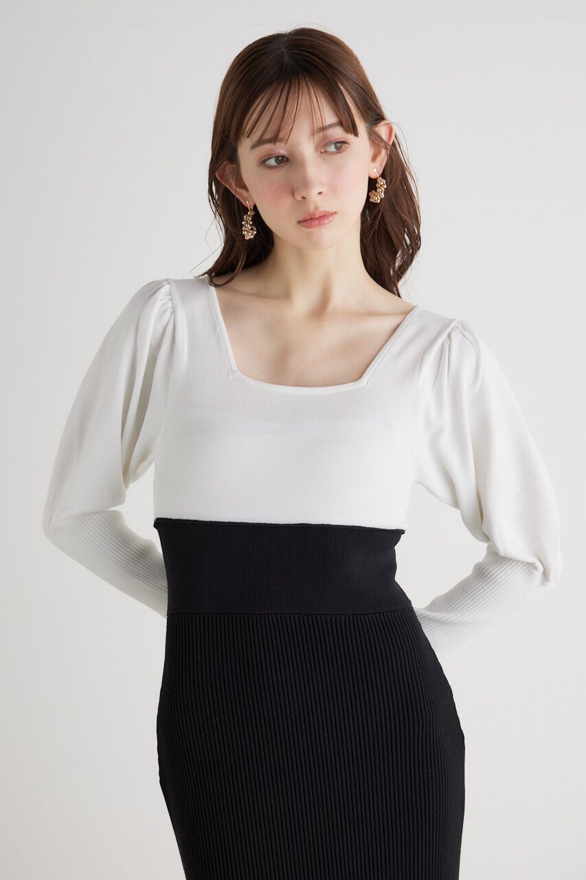 rienda「2WAYチェーンマーメイドKnit OP」|ワンピース|