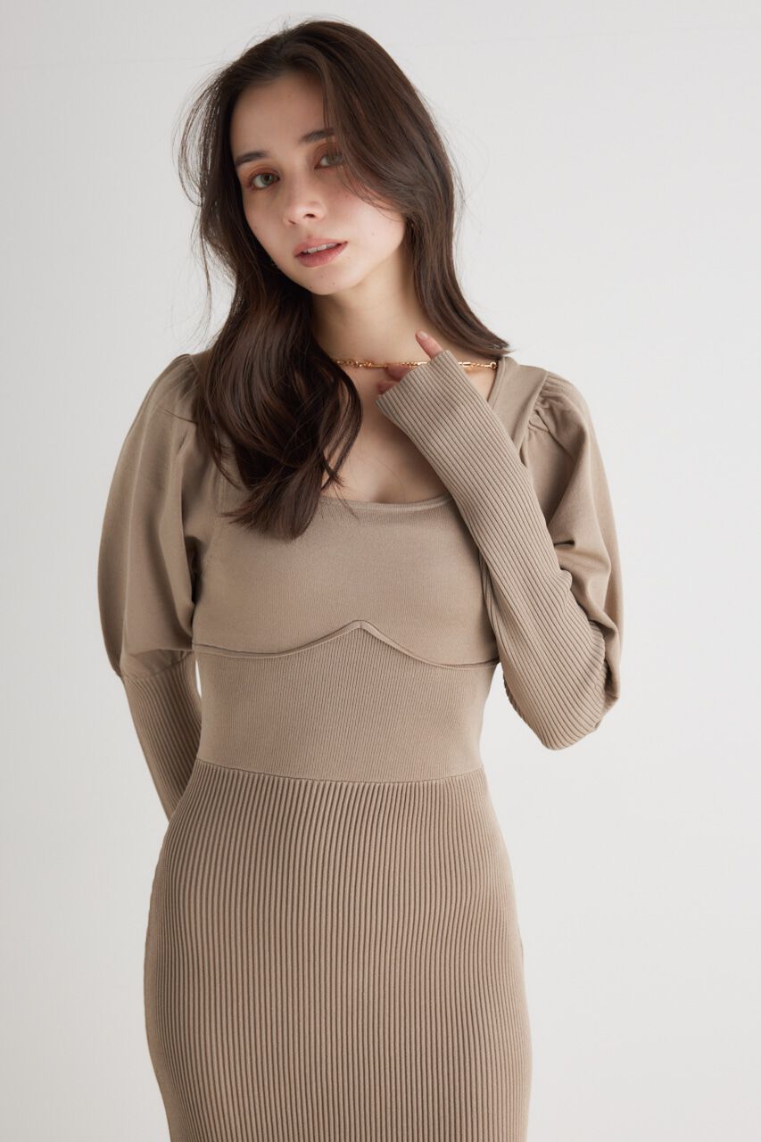 rienda「2WAYチェーンマーメイドKnit OP」|ワンピース|