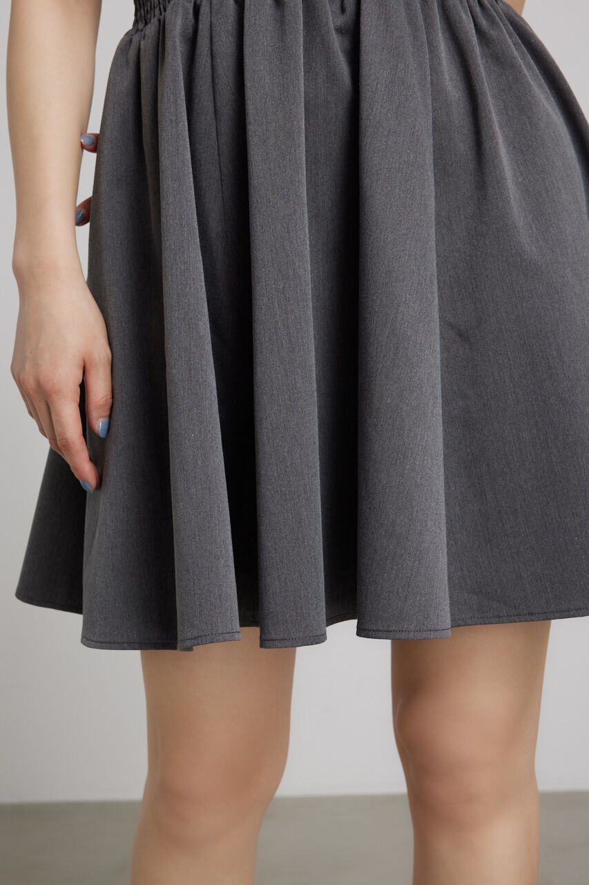 rienda「フロントZIPハーフスリーブSHミニOP」|ワンピース|