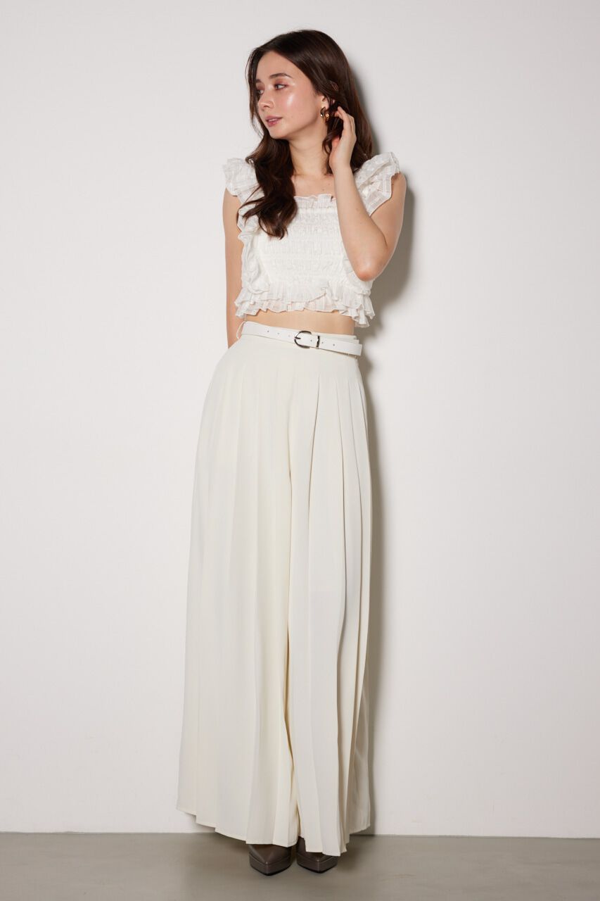 rienda「シャーリングペプラムトップス」|チュニック|