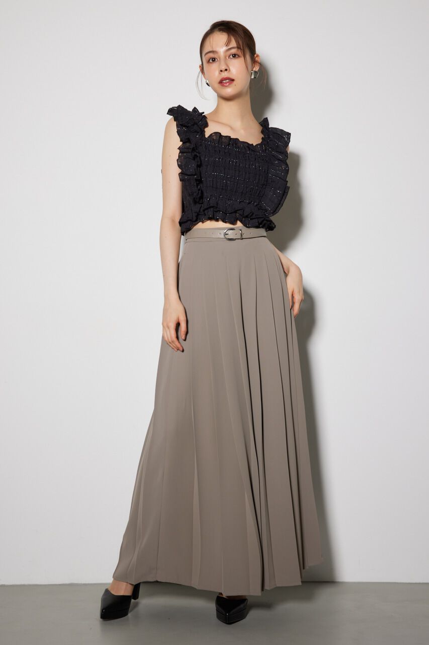 rienda「シャーリングペプラムトップス」|チュニック|