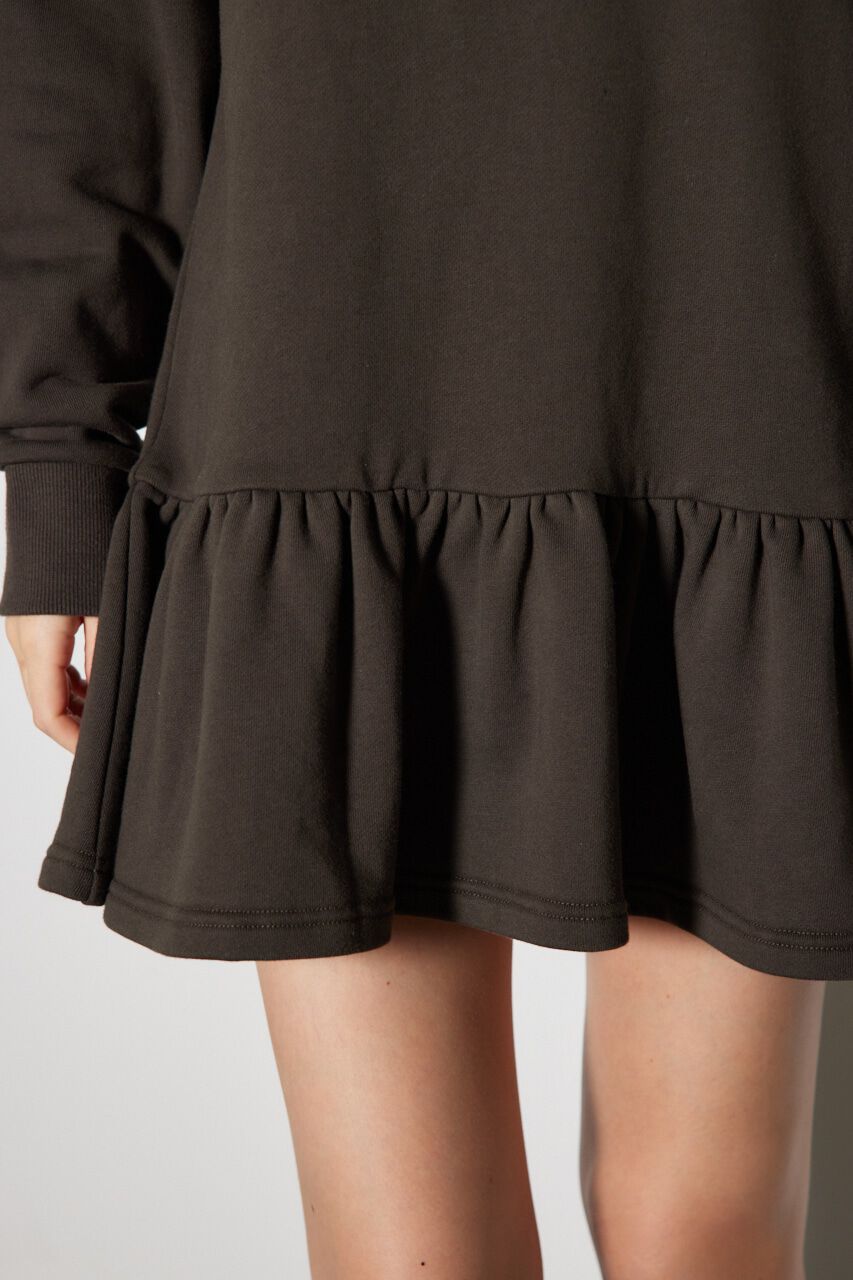 rienda「ティアードフリルスウェットミニワンピース」|ワンピース|